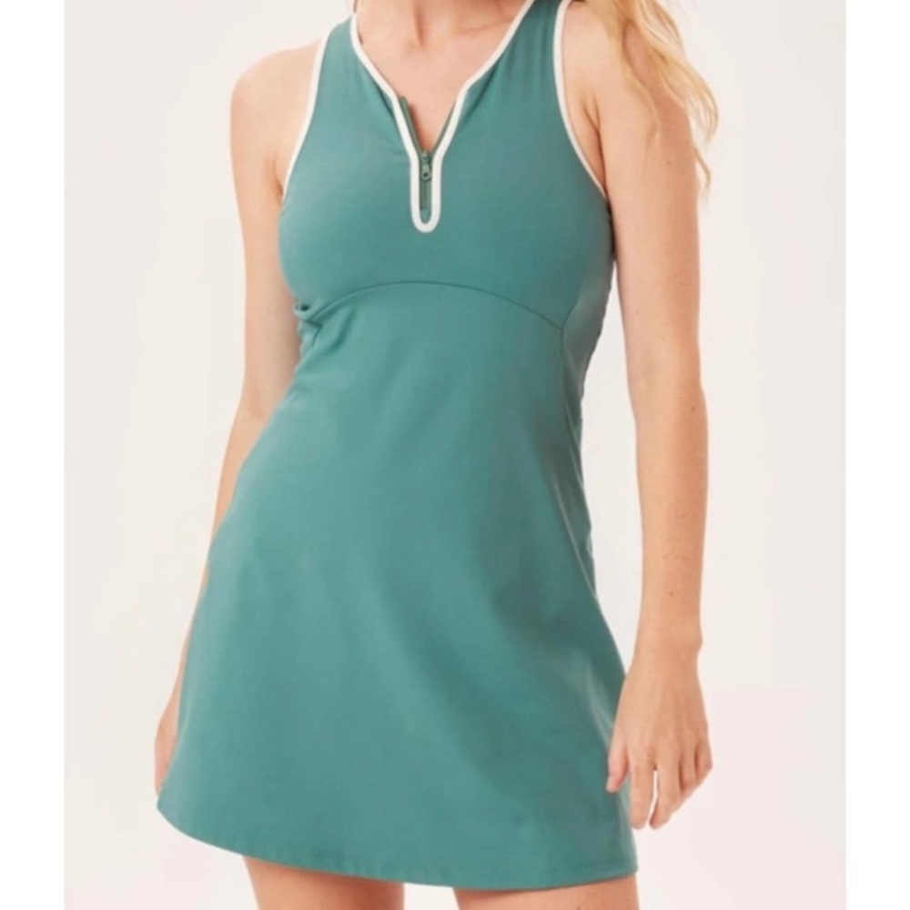 NWT- Girlfriend Collective zip front Dylan tank dress size 3X